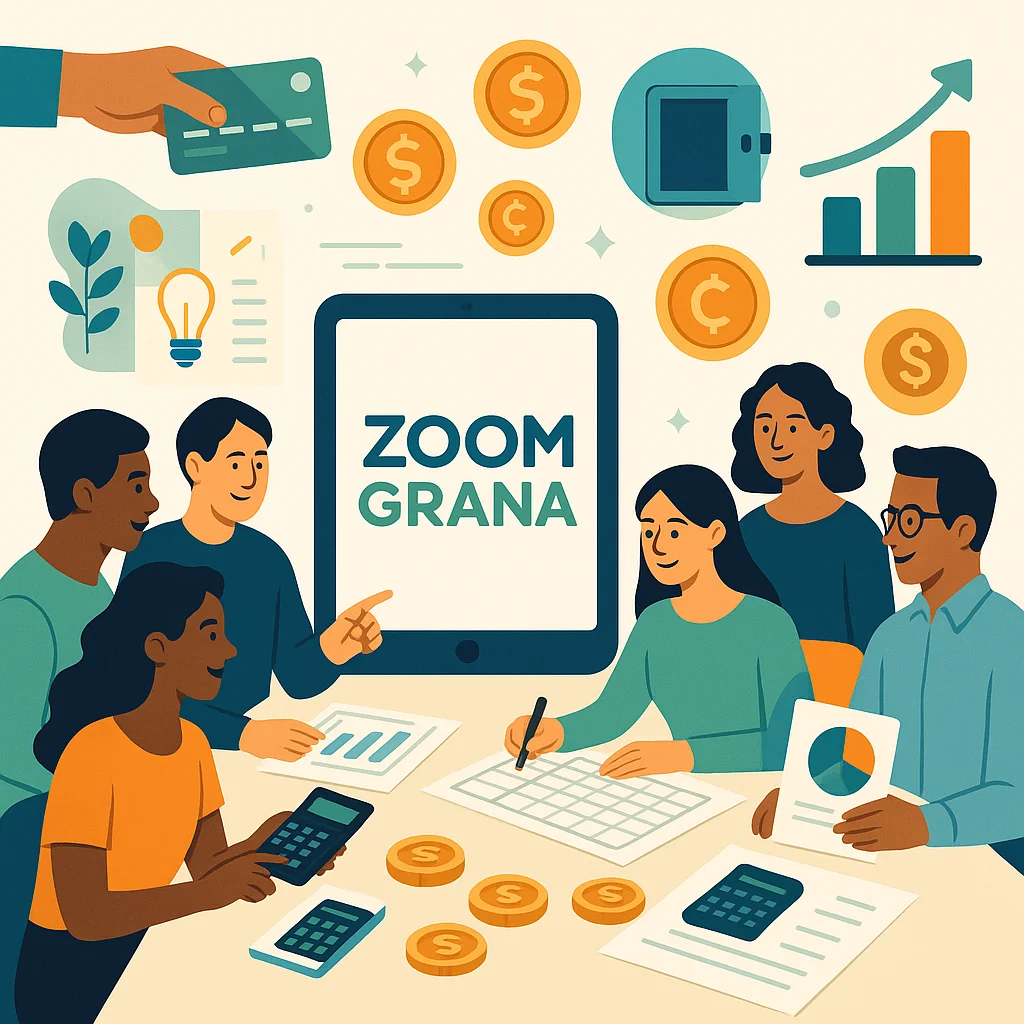 Pessoas trabalhando em finanças